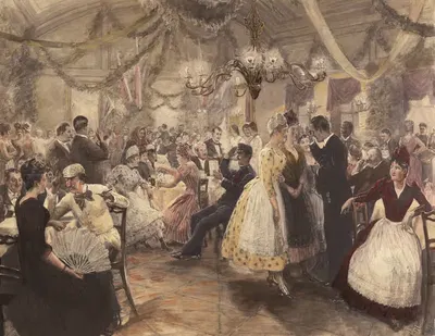 Бал прачек by Иоганн Михаэль Купфер, 1893 — digital art print download