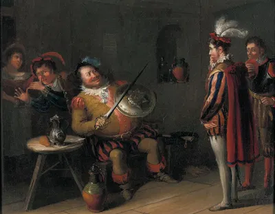 Falstaff boasting to Prince Hal and Poins by John Cawse — digital art print download
