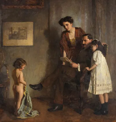 Семья художника by Джон Куинси Адамс, 1908 — digital art print download