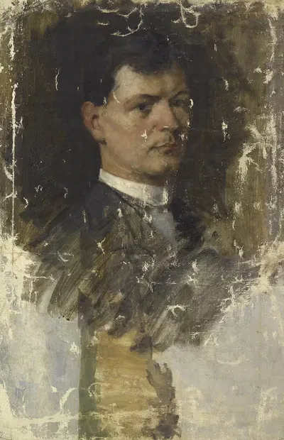 Автопортрет Йозефа Энгельхарта в молодости by Йозеф Энгельхарт, 1885 — digital art print download
