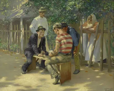 Игроки в карты by Йозеф Энгельхарт, 1893 — digital art print download