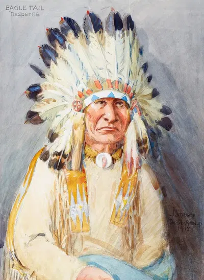Eagle Tail, Nesperce by Joseph Scheuerle, 1915 — digital art print download