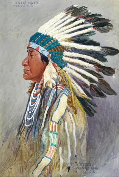 Te To Ho Note, Nez Perce by Joseph Scheuerle, 1915 — digital art print download