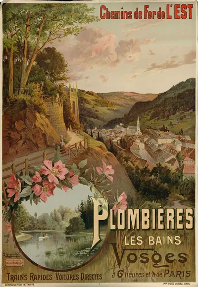 Chemins de fer de l'Est ; Plombières les Bains by Фредерик Уго д’Алези — digital art print download
