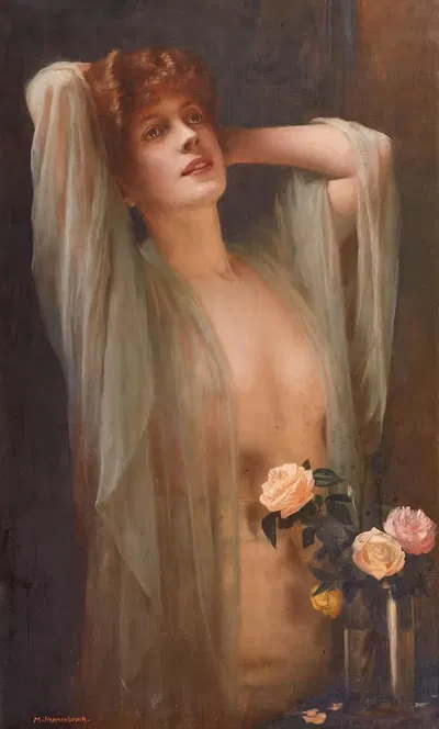 Дама с вуалью by Макс Нонненбрух — digital art print download