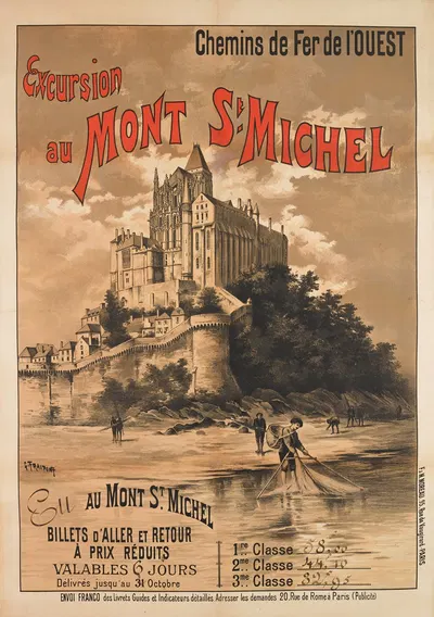 Excursion au Mont St-Michel by Гюстав Фрепон, 1895 — digital art print download