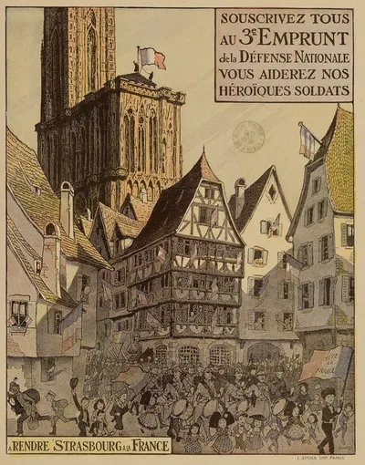 Souscrivez tous au 3e emprunt de la défense nationale by Ханси, 1918 — digital art print download