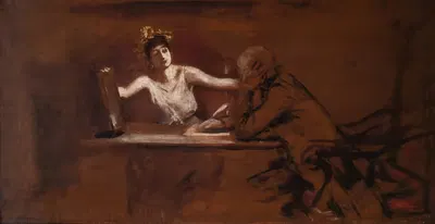 Dichter und Muse by Albert von Keller, 1895 — digital art print download