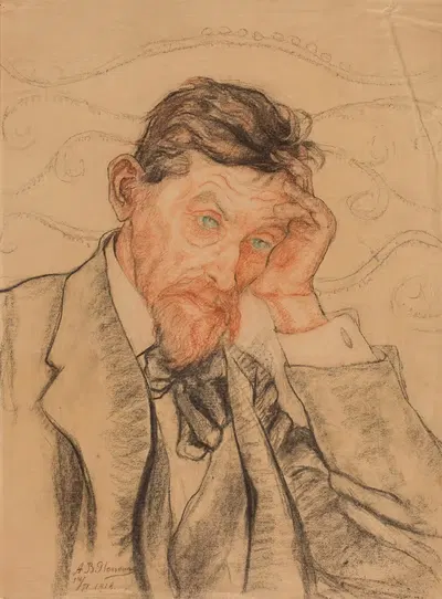 Portrait of Professor Emil Petzold by Alina Bondy-Glassowa, 1918 — digital art print download