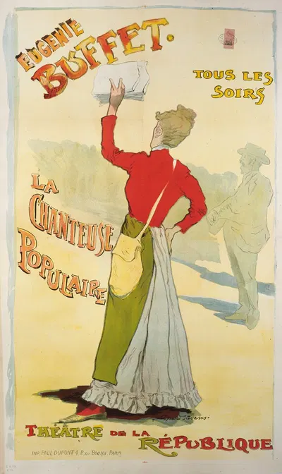 Eugenie Buffet. Tous Les Soirs La Chanteuse Populaire Theâtre De La Republique by Леопольд Стивенс — digital art print…