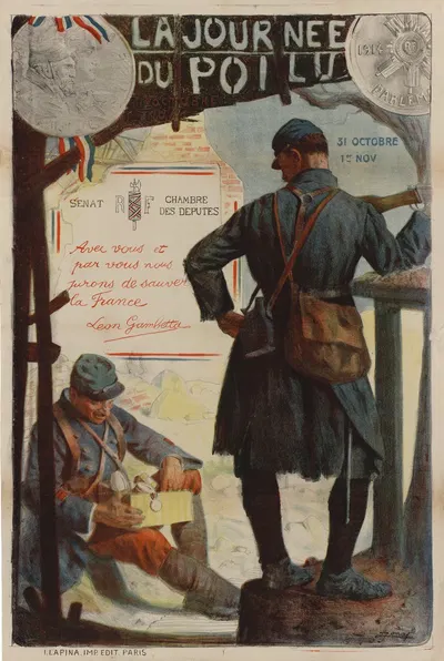 La journée du poilu by Люсьен Жона, 1915 — digital art print download