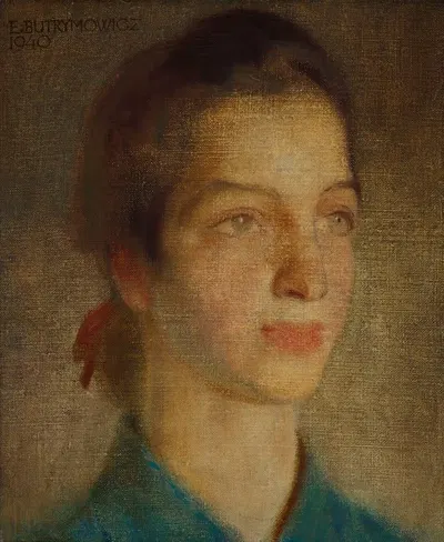 Портрет девушки by Эдвард Бутрымович, 1940 — digital art print download