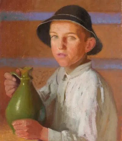 Молодой горец в шляпе by Эдвард Бутрымович, 1915 — digital art print download