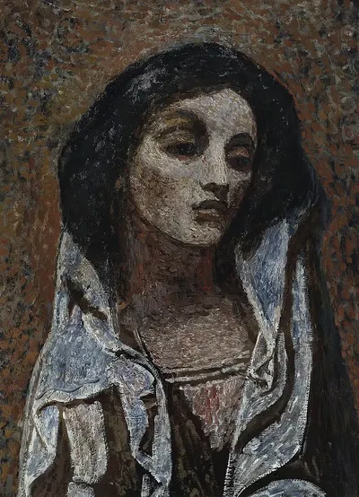 Голова еврейской женщины by Феличьян Щенсный Ковардский, 1944 — digital art print download