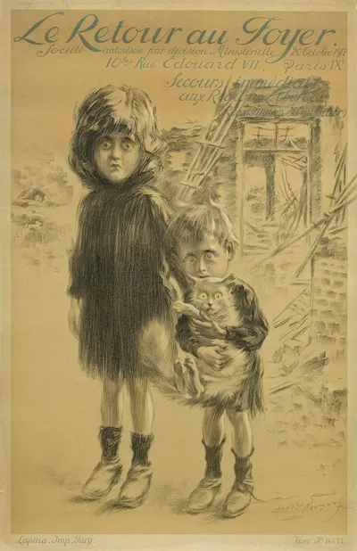 Le Retour au Foyer Société autorisée par décision Ministérielle by Морис Луи Анри Неймон, 1917 — digital art print download