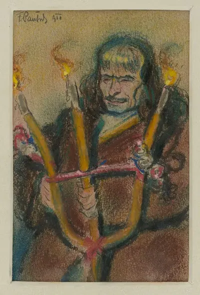 Крестьян с подсвечником by Фридерик Паутш, 1911 — digital art print download