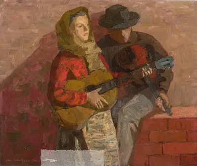 Muzykanci by Jan Seweryn Sokołowski, 1950 — digital art print download