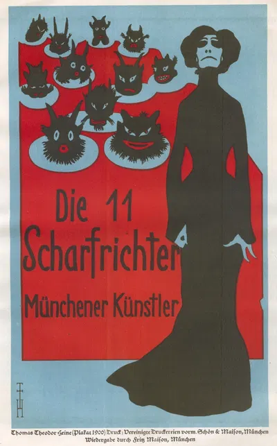 Die elf Scharfrichter. Münchener Künstler by Томас Теодор Хейн — digital art print download