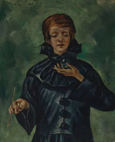 Мыльный пузырь – Портрет Марии Стронской как Ванитас by Роман Крамштык, 1921 — digital art print download