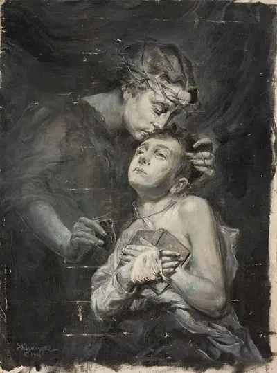 Дети из Вжесни by Станислав Батowski-Качор, 1906 — digital art print download