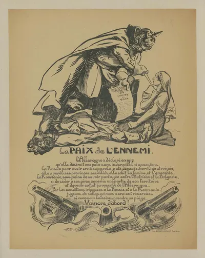 La paix de l'ennemi. L'Allemagne déclare en 1917 by Виктор Пруве, 1918 — digital art print download