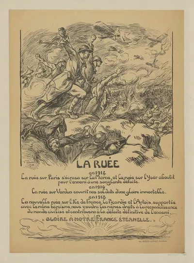 La ruée en 1914 by Виктор Пруве, 1918 — digital art print download