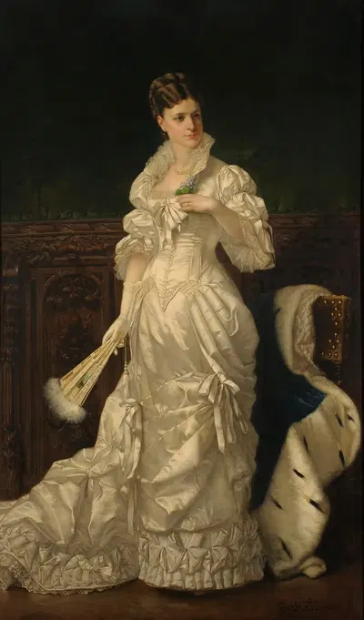 Портрет Юзефины Амшиньской, урождённой Гузовской by Владислав Бакалович, 1882 — digital art print download
