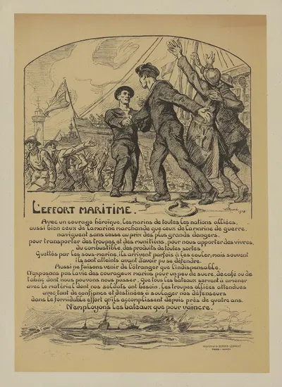 L'effort maritime by Victor Prouvé, 1918 — digital art print download