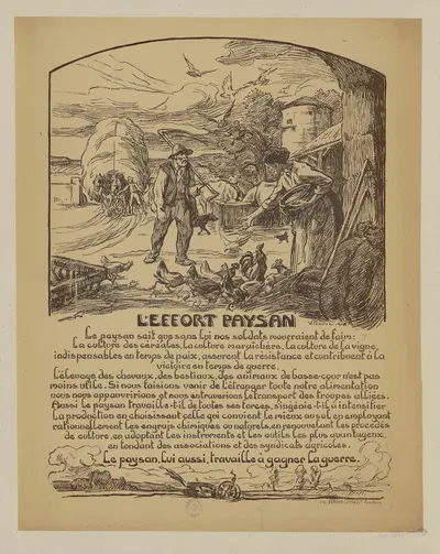 L'effort paysan by Виктор Пруве, 1918 — digital art print download