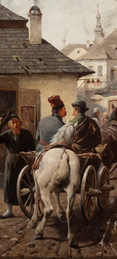 To the town by Zygmunt Ajdukiewicz, 1885 — digital art print download