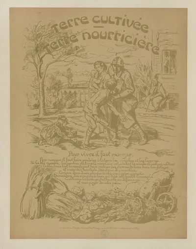 Terre cultivée, terre nourricière by Виктор Пруве, 1918 — digital art print download