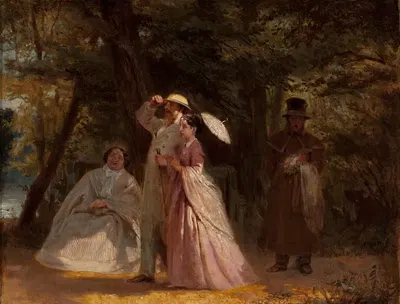 В саду by Артур Гроттгер, 1860 — digital art print download