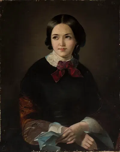 Portrait of Ms. Giedroyć by Emil Boratyński-Jurkiewicz — digital art print download