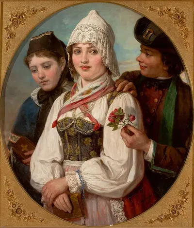 Два соперника за розу лесника by Эмилия Дукшиньска-Дукшта, 1884 — digital art print download