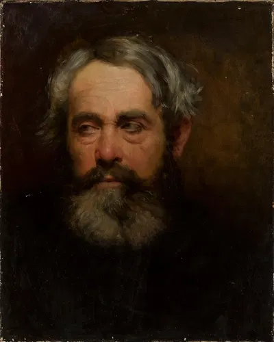 Portrait of a bearded old man by Franciszek Ejsmond, 1881 — digital art print download