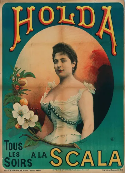 Holda Tous Les Soirs A La Scala by A. Gallice, 1892 — digital art print download