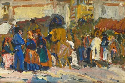Перед Святого Георгия во Львове (Эскиз) by Фридерик Паутш, 1907 — digital art print download