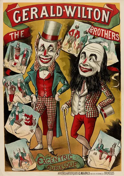 Gerald-Wilton The Brothers Excentric Burlesque by Affiches G. Marci, 1880-1900 — digital art print download