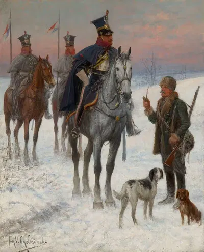 11-й уланский полк by Ян Хелминьский — digital art print download