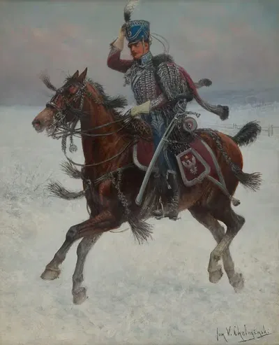 Adjutant to Prince Poniatowski by Jan Chełmiński — digital art print download