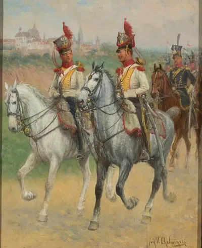 Трубачи 2-го уланского полка by Ян Хелминьский — digital art print download