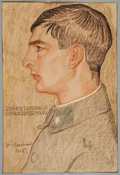 Portret Zygmunta Krudowskiego, podporucznika Legionów Polskich by Jan Rembowski, 1915 — digital art print download