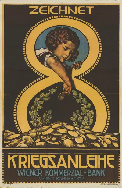 Zeichnet 8. Kriegsanleihe by Alfred Offner, 1918 — digital art print download