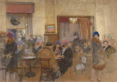 В кафе – Зисянская by Юзеф Рапацкий, 1926 — digital art print download