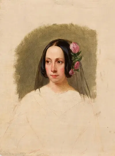 Портрет женщины by Ксаверий Ян Каневский, 1840 - 1850 — digital art print download