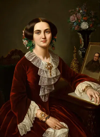 Портрет Леонии Раставицкой by Ксаверий Ян Каневский, 1851 — digital art print download