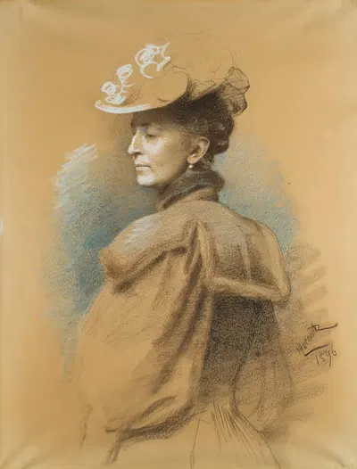 Портрет Марии Ландау, урождённой Лондон by Леопольд Горовиц, 1896 — digital art print download