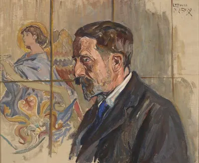 Портрет Матвея Шукиевича, куратора дома Яна Матейко by Людвик Миски, 1917 — digital art print download