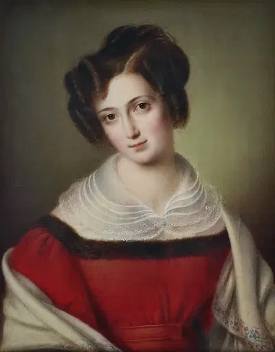 Портрет дамы by Август Грахль, 1827 — digital art print download