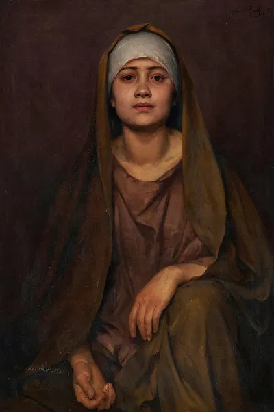 A Young Oriental woman by August Roth, 1893 — digital art print download